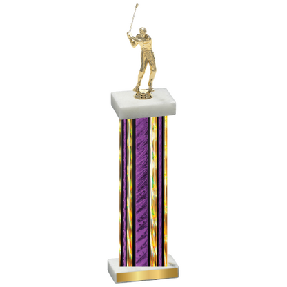 Single Purple Glacier Golf Trophy
