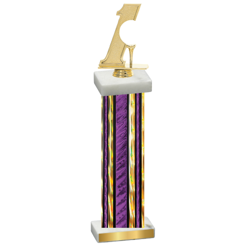 Single Purple Glacier Golf Trophy