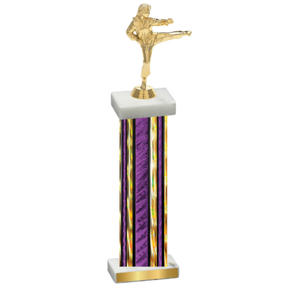 Single Purple Glacier Karate Trophy