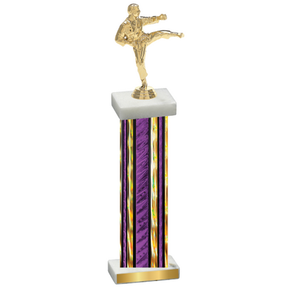 Single Purple Glacier Karate Trophy