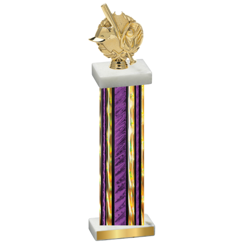 Single Purple Glacier Baseball Trophy