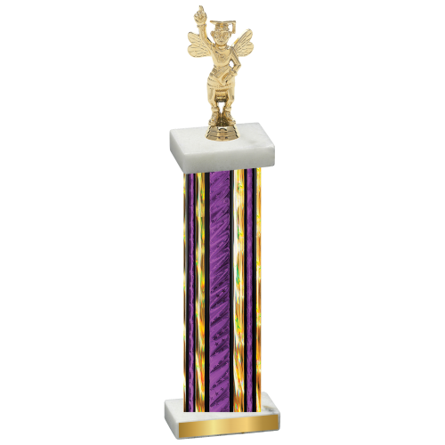 Single Purple Glacier Academics Trophy