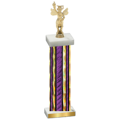 Single Purple Glacier Academics Trophy