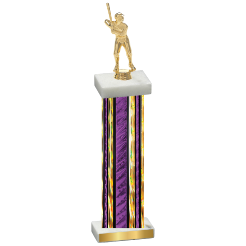 Single Purple Glacier Baseball Trophy