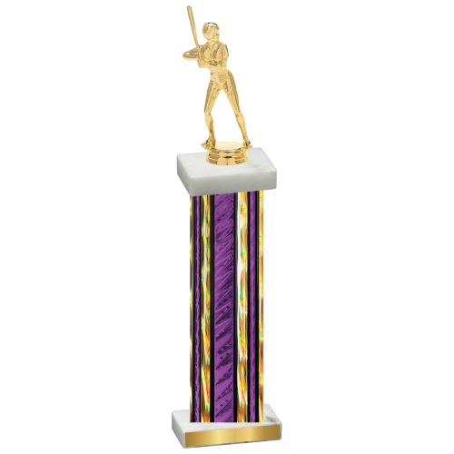 Single Purple Glacier Softball Trophy