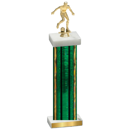 Single Green Glacier Soccer Trophy