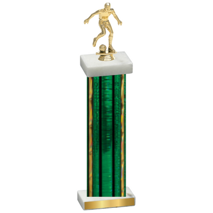 Single Green Glacier Soccer Trophy