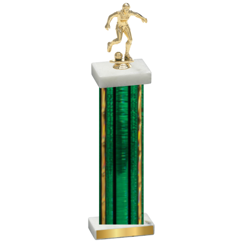 Single Green Glacier Soccer Trophy