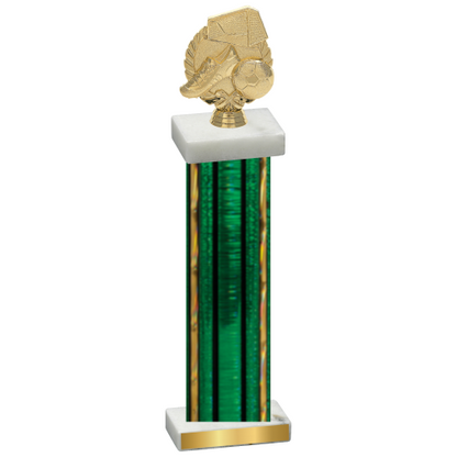 Single Green Glacier Soccer Trophy