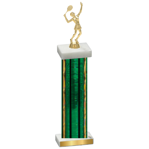 Single Green Glacier Tennis Trophy