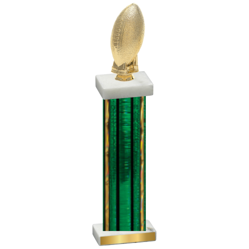 Single Green Glacier Football Trophy