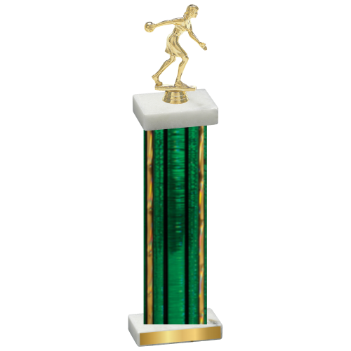 Single Green Glacier Bowling Trophy