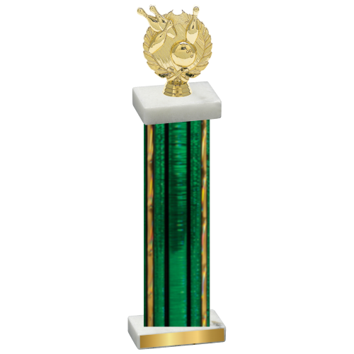 Single Green Glacier Bowling Trophy