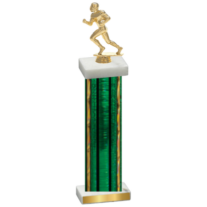 Single Green Glacier Football Trophy