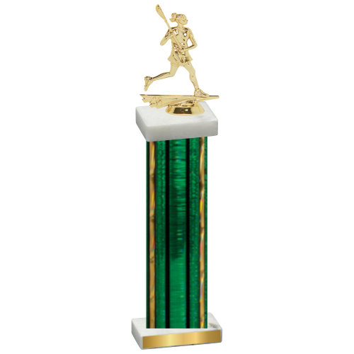 Single Green Glacier Lacrosse Trophy