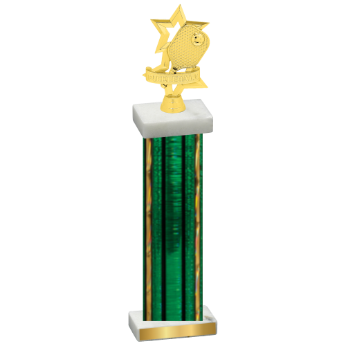 Single Green Glacier Pickleball Trophy