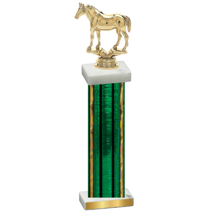 Single Green Glacier Horses Trophy