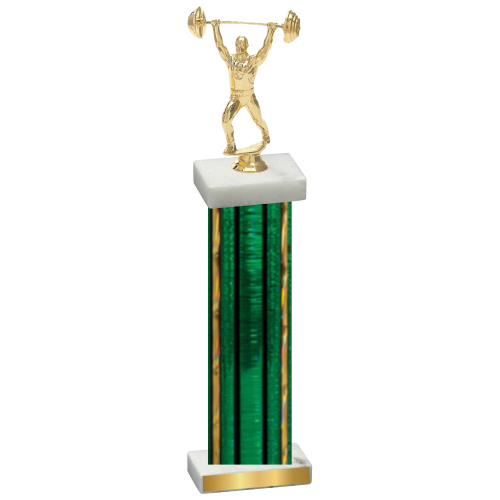 Single Green Glacier Weights Trophy