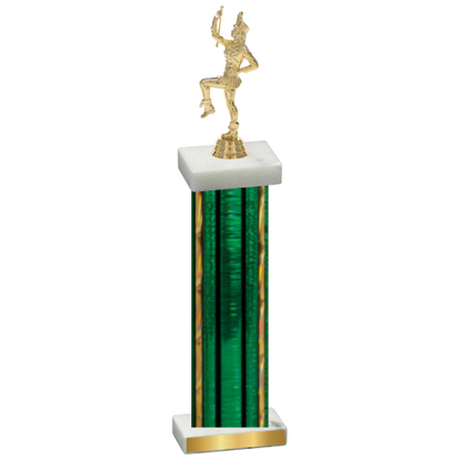 Single Green Glacier Majorette Trophy
