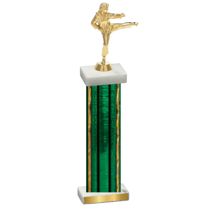 Single Green Glacier Karate Trophy