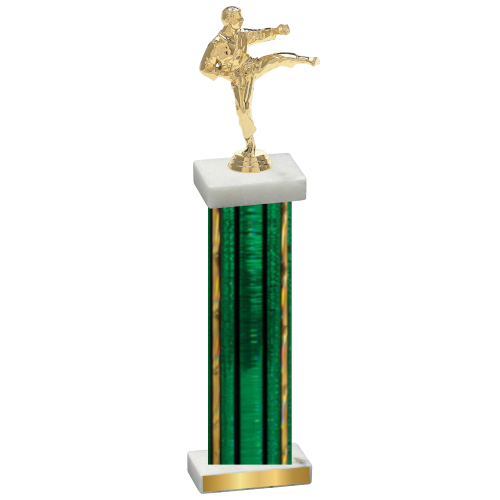 Single Green Glacier Karate Trophy