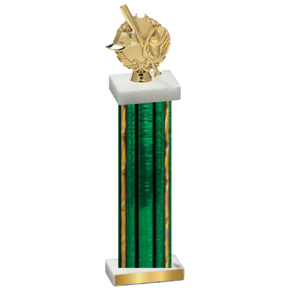 Single Green Glacier Baseball Trophy