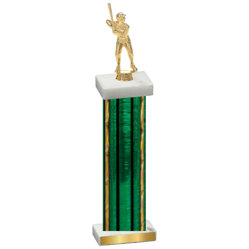 Single Green Glacier Baseball Trophy