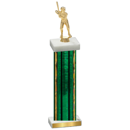 Single Green Glacier Baseball Trophy