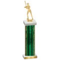 Single Green Glacier Softball Trophy