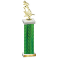Single Green Carbon Fiber Football Trophy