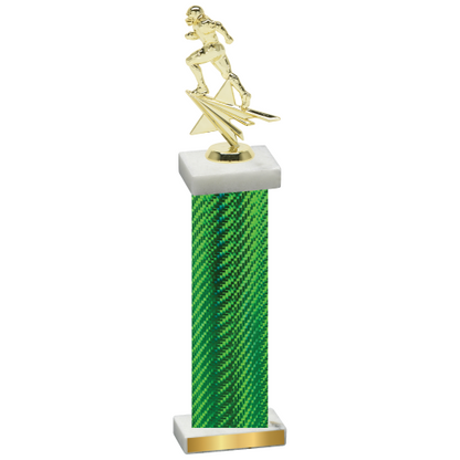 Single Green Carbon Fiber Football Trophy