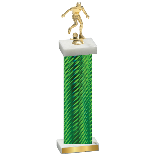 Single Green Carbon Fiber Soccer Trophy