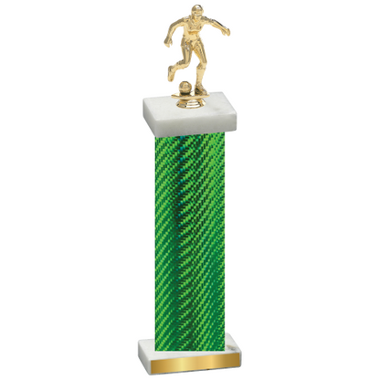 Single Green Carbon Fiber Soccer Trophy