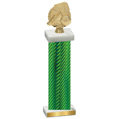 Single Green Carbon Fiber Soccer Trophy