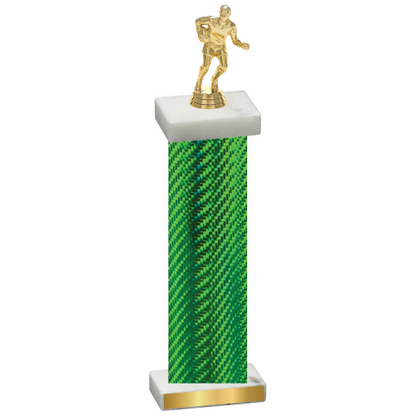 Single Green Carbon Fiber Rugby Trophy