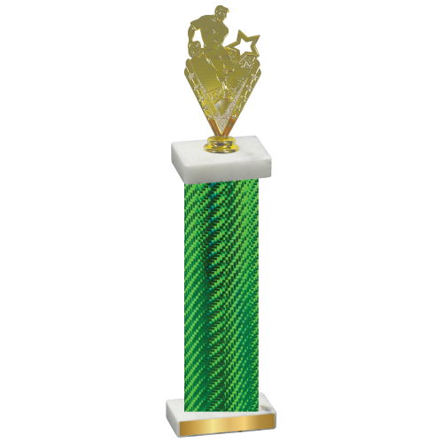 Single Green Carbon Fiber Rugby Trophy