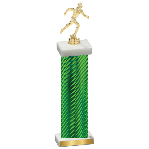 Single Green Carbon Fiber Running Trophy