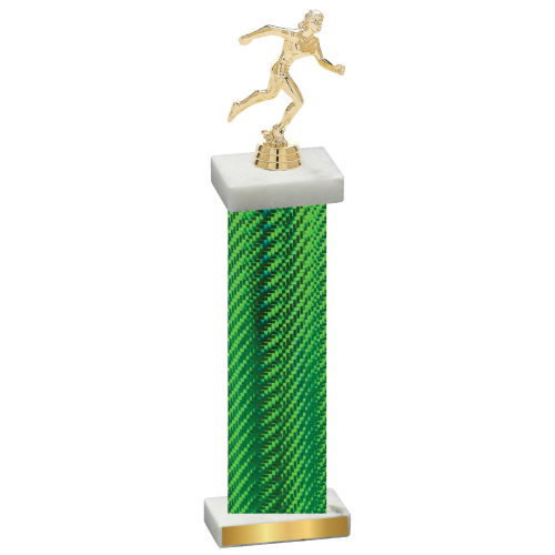 Single Green Carbon Fiber Running Trophy