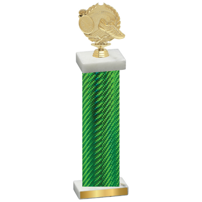 Single Green Carbon Fiber Running Trophy