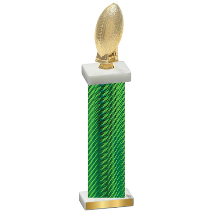 Single Green Carbon Fiber Football Trophy