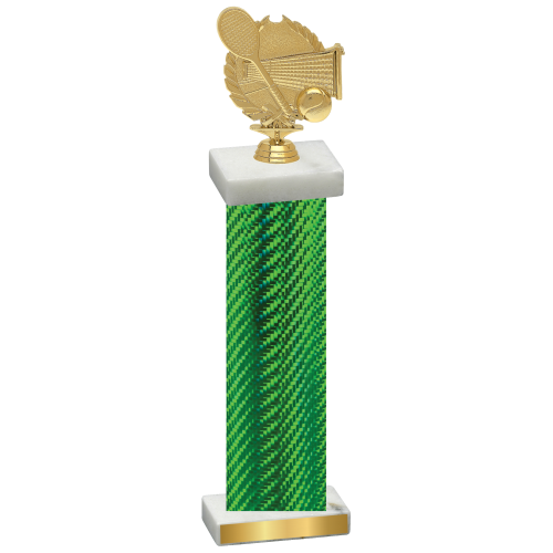 Single Green Carbon Fiber Tennis Trophy