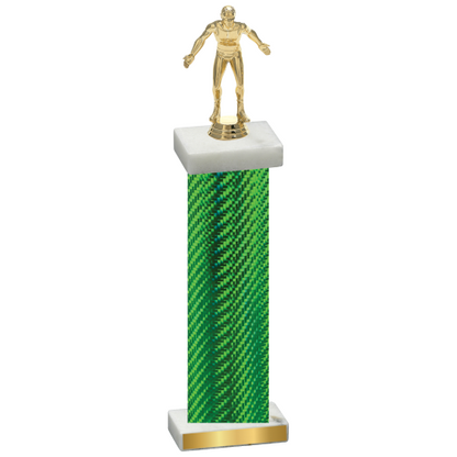 Single Green Carbon Fiber Wrestling Trophy