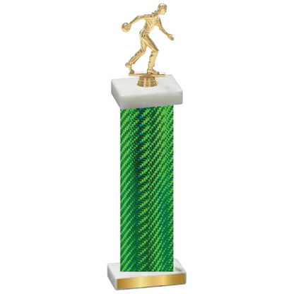 Single Green Carbon Fiber Bowling Trophy