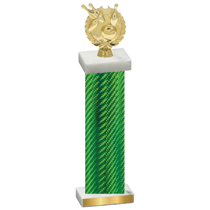 Single Green Carbon Fiber Bowling Trophy