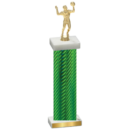 Single Green Carbon Fiber Volleyball Trophy