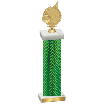 Single Green Carbon Fiber Volleyball Trophy