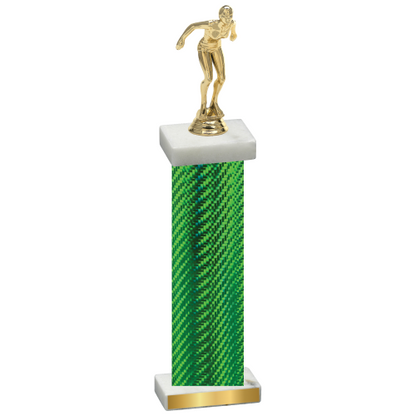 Single Green Carbon Fiber Tennis Trophy