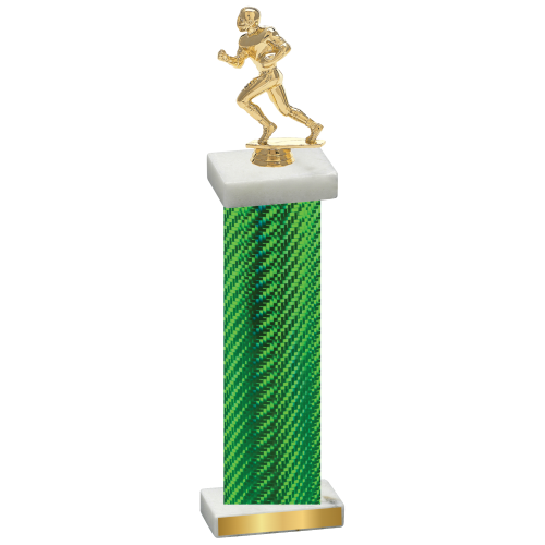 Single Green Carbon Fiber Football Trophy