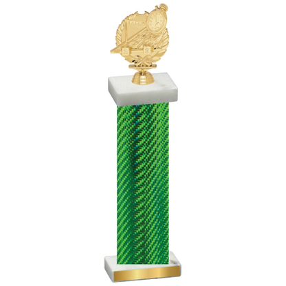 Single Green Carbon Fiber Swimming Trophy