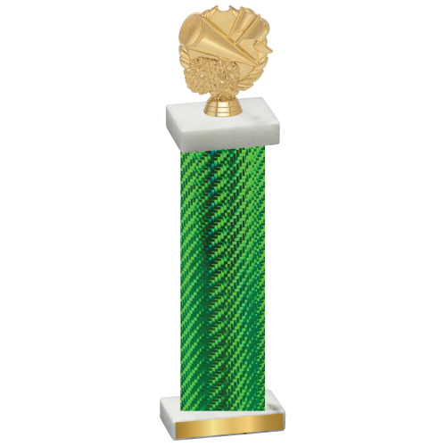 Single Green Carbon Fiber Cheerleading Trophy